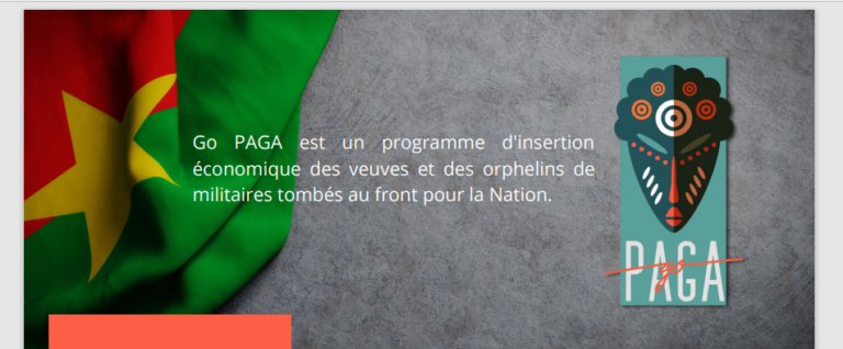 Go Paga : pour l’insertion économique des veuves et des orphelins de militaires tombés au front pour la Nation 1 Go Paga : pour l’insertion économique des veuves et des orphelins de militaires tombés au front pour la Nation 1