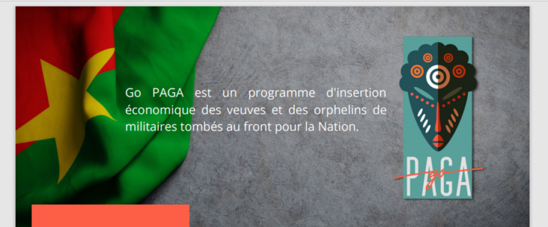 Go Paga : pour l’insertion économique des veuves et des orphelins de militaires tombés au front pour la Nation 1