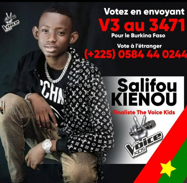 The Voice kids Afrique francophone 2022 : Salifou Kienou en finale, votez V3 au 3471 2