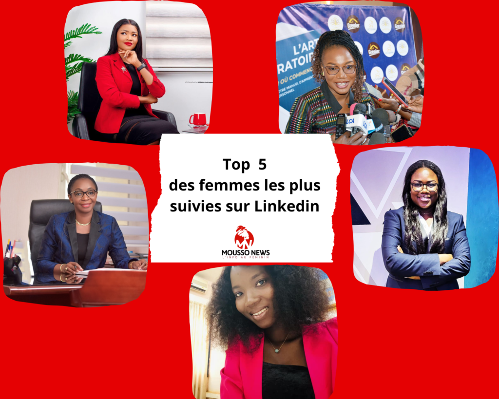 Burkina : top 5 des femmes les plus suivies sur Linkedin 2