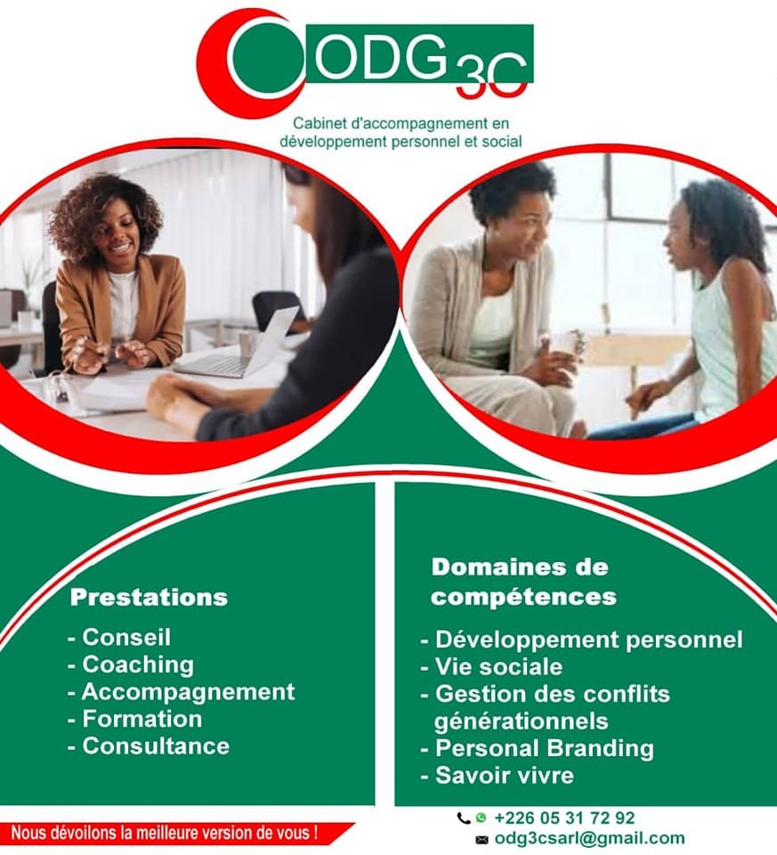 L'accompagnement en vie sociale et professionnelle : une expertise de Djénéba Guesbeogo Ouédraogo avec ODG-3C 2 L'accompagnement en vie sociale et professionnelle : une expertise de Djénéba Guesbeogo Ouédraogo avec ODG-3C 2
