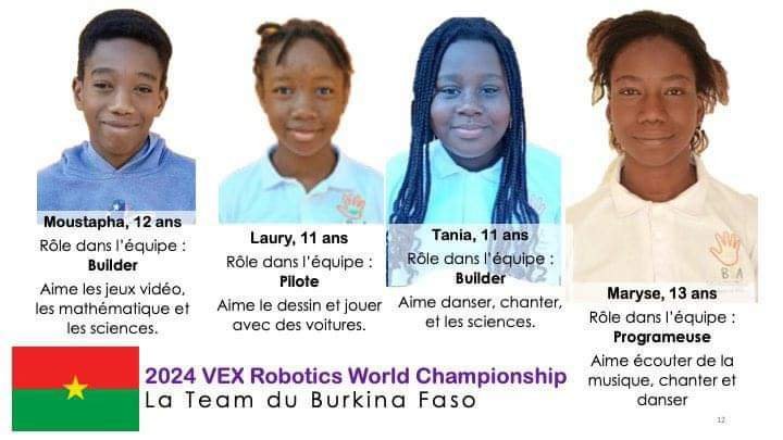 Championnat du monde de robotique 2024 : Le Burkina Faso représenté aux Texas 2