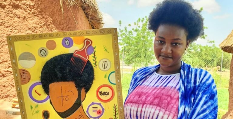 L'art au bout des pinceaux : Dorcas Eugenie Ouédraogo éveille les sens par ses toiles 1 L'art au bout des pinceaux : Dorcas Eugenie Ouédraogo éveille les sens par ses toiles 1