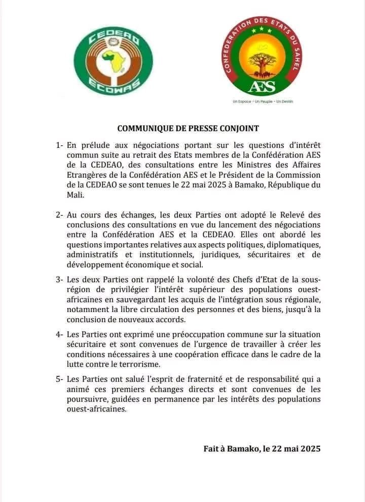 L'AES /CEDEAO : Coopération "urgente" contre le terrorisme 2 L'AES /CEDEAO : Coopération "urgente" contre le terrorisme 2
