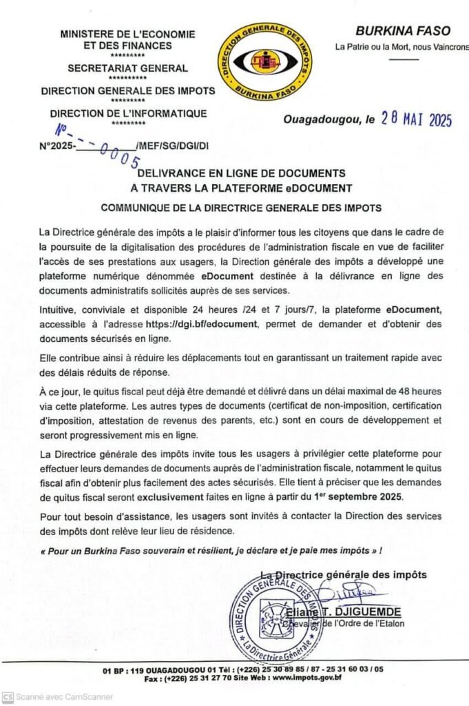 DGI : “eDocument”, une plateforme digitale pour faciliter l’accès aux services fiscaux 2 DGI : “eDocument”, une plateforme digitale pour faciliter l’accès aux services fiscaux 2