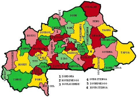 Burkina : Nouvelle carte administrative avec 17 régions et 47 provinces 4