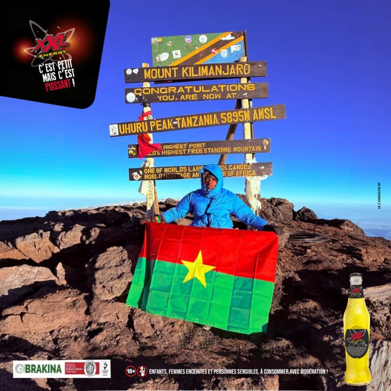 Julio hisse le drapeau du Burkina Faso au sommet de l’Afrique avec l’accompagnement de XXL Energy 5