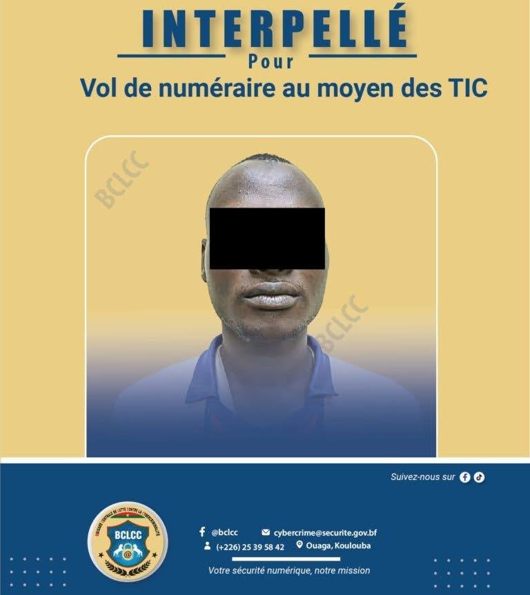 Burkina : Un individu interpellé pour vol de numéraire via les TIC 2