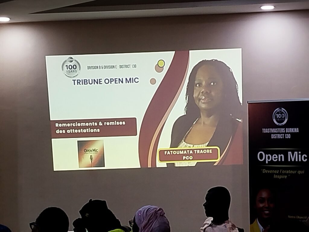 Toastmaster/Tribune Open Mic : Le projet de Fatoumata pour son niveau 5 1