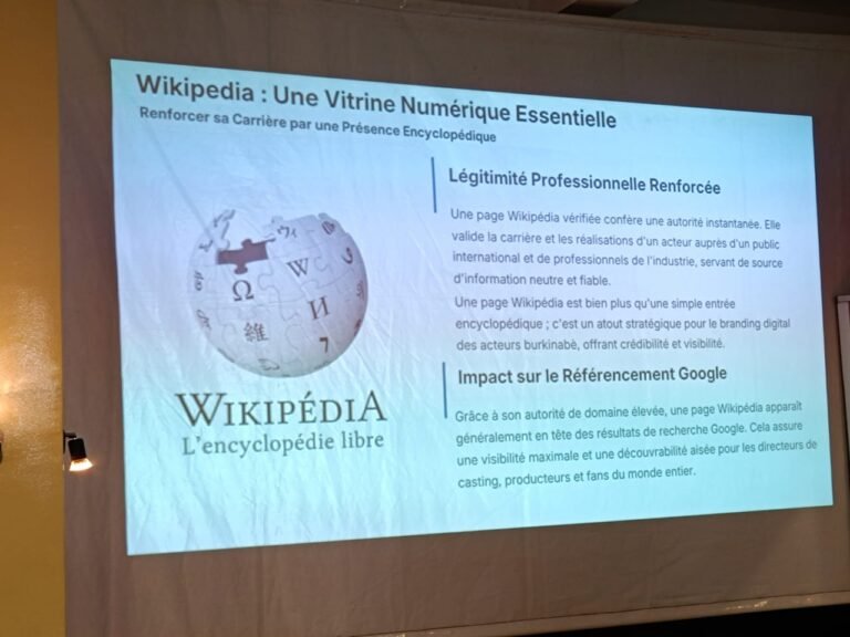 Campagne AfroCreatives WikiProject +Film 2 : Plus de 200 articles pour valoriser le cinéma burkinabè 5 Wikipédia