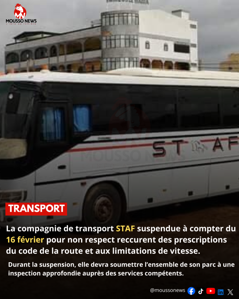Transport : STAF suspendu jusqu&rsquo;à sa nouvelle conformité aux prescriptions du code de la route