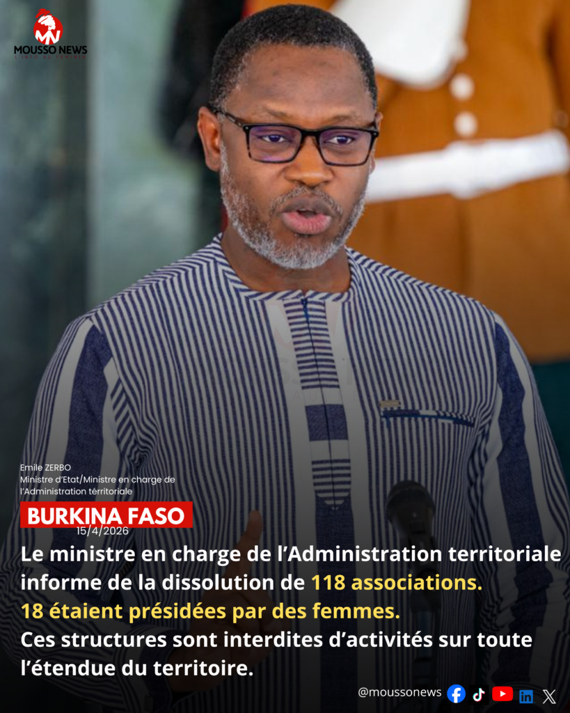 Burkina : 118 associations interdites de toutes activités sur le territoire