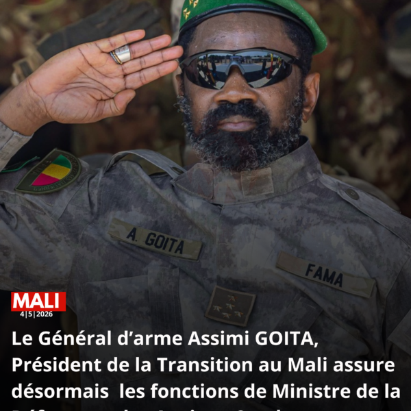 Mali : Le Président Assimi Goita prend les rênes du ministère de la Défense et des anciens combattants