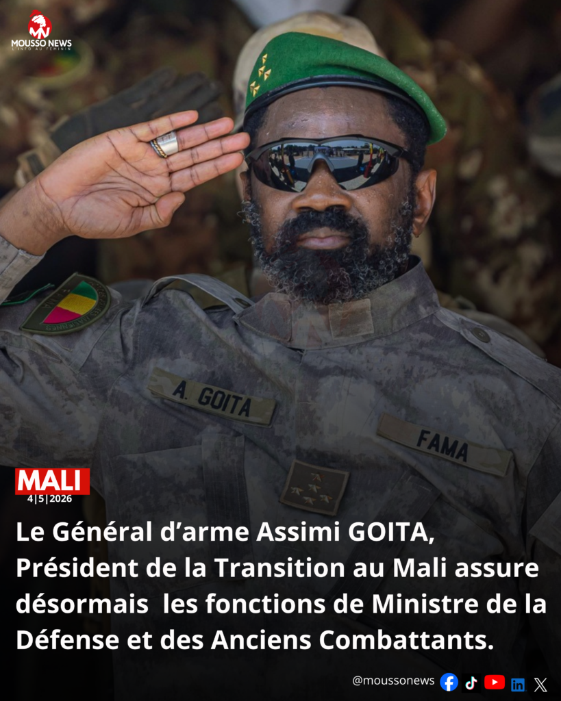 Mali : Le Président Assimi Goita prend les rênes du ministère de la Défense et des anciens combattants